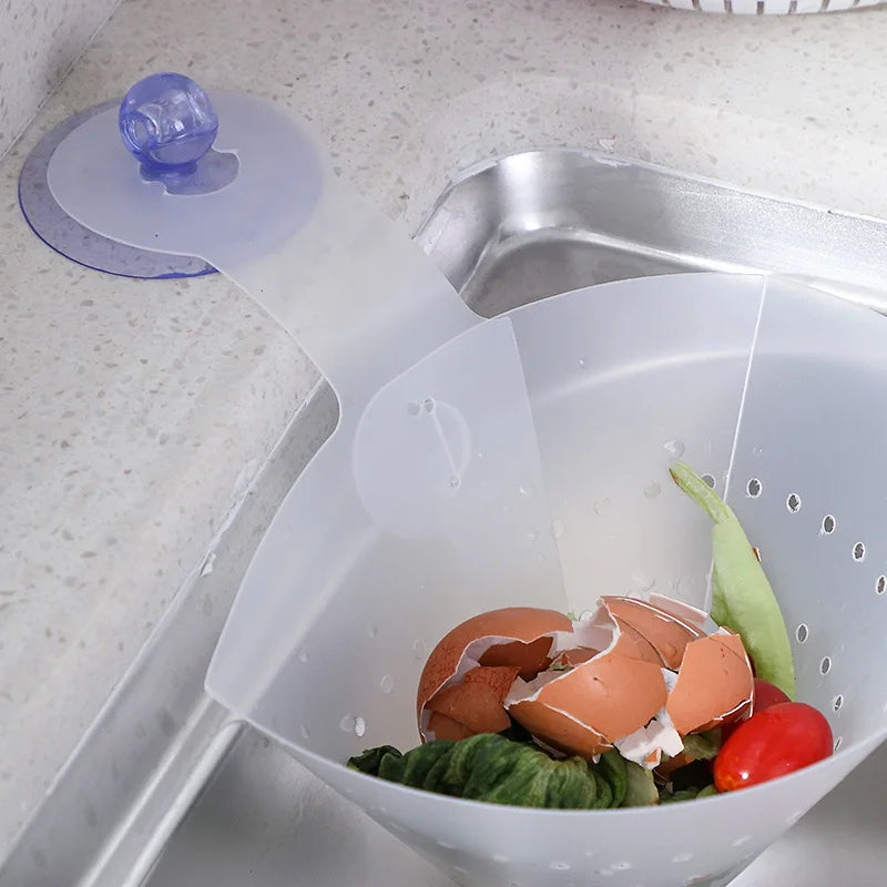 Foldable Kitchen Sink Strainer Self-Standing Sink Filter Food Vegetable Sink Stopper Drain Filter Kitchen Anti-Blocking Gadgets