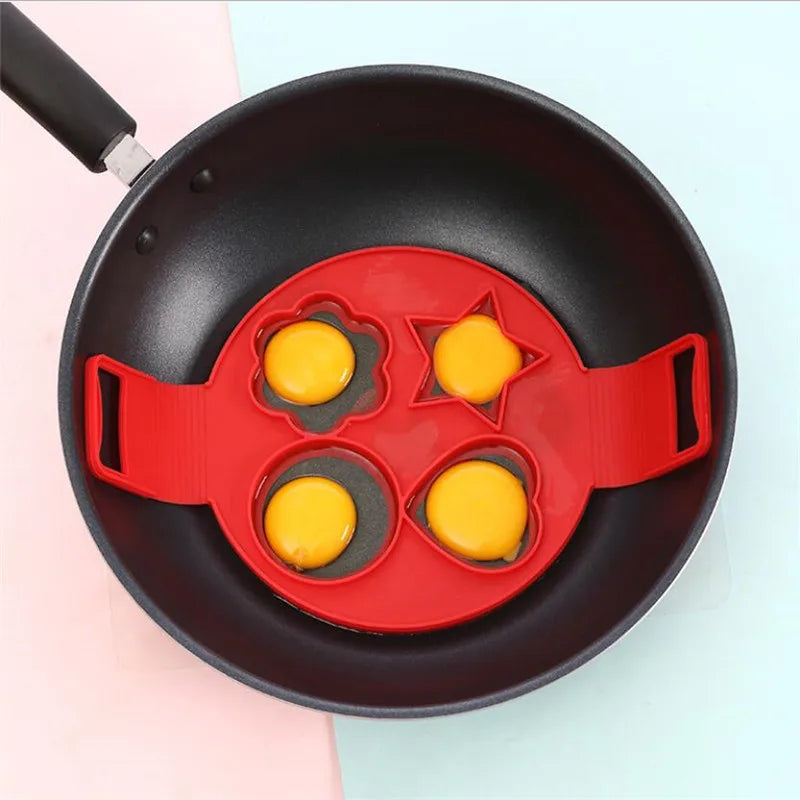 Pancake Maker Multiple shapes 4 Holes Nonstick Silicone Baking Mold Ring Fried Egg for family cooking