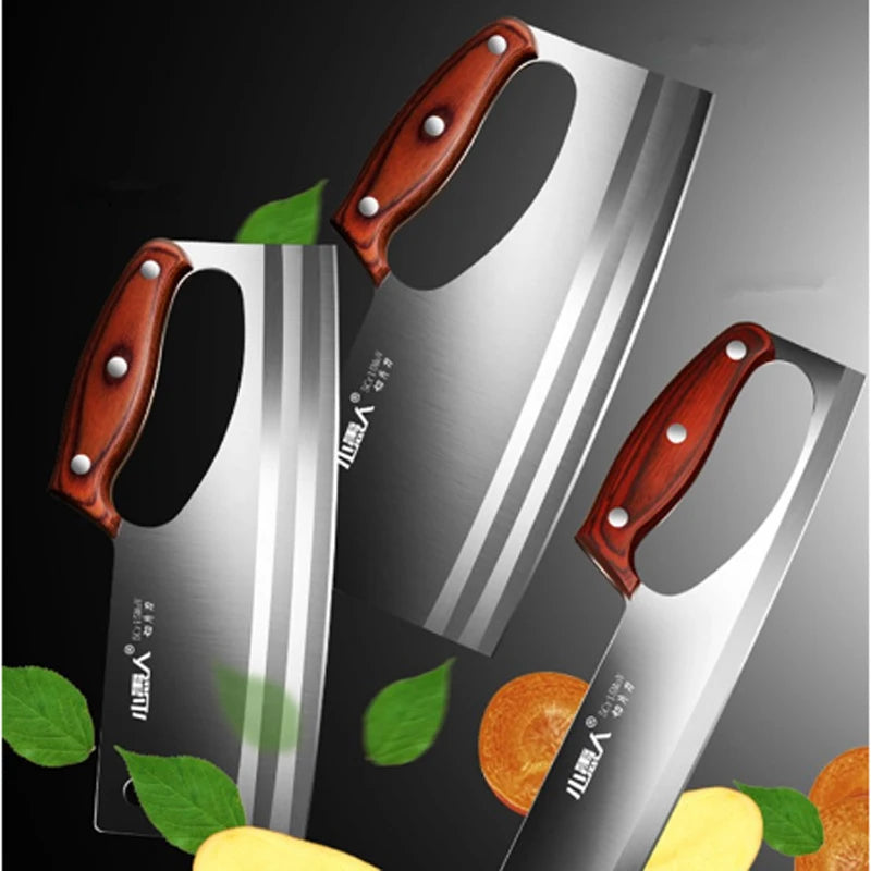 Chinese Style Stainless Steel Kitchen Cut Vegetable Knife Chef Special Super Sharp Ladies Slicing Duck Meat Cooked Food Knives