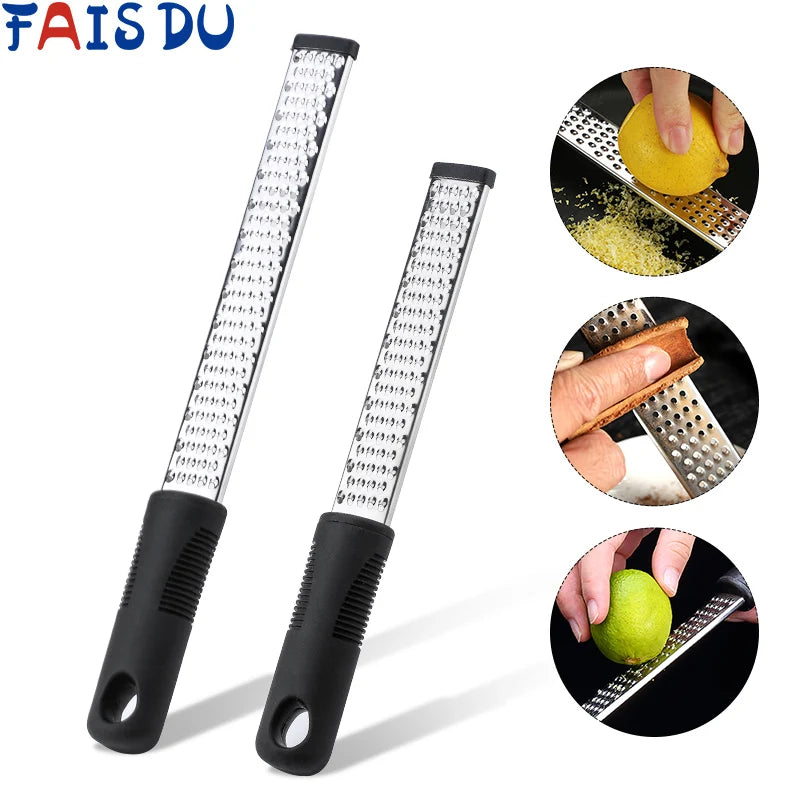 FAIS DU High Quality Stainless Steel Peel Lemon Cheese Vegetable Manual Grater Peeler Sharp Blade Choppable Cheese Kitchen Tools