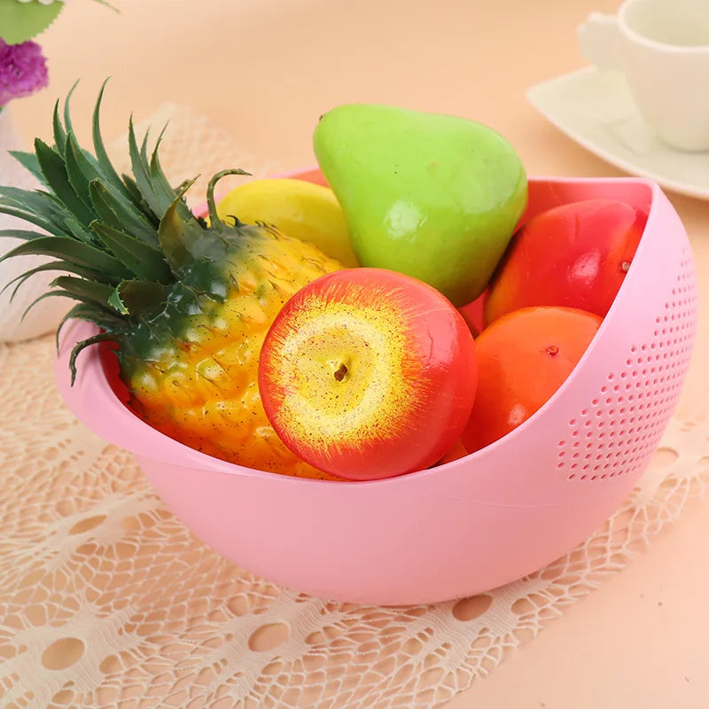 Food Grade Plastic Rice Beans Peas Washing Filter Strainer Basket Sieve Drainer Cleaning Gadget Kitchen Accessories