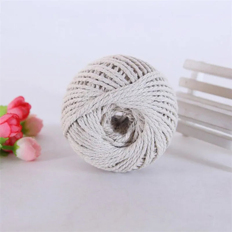 1Roll 110-feet Cooking Tools Butcher's Cotton Twine Meat Prep Trussing Turkey Barbecue Strings Meat Sausage Tie Rope Cord