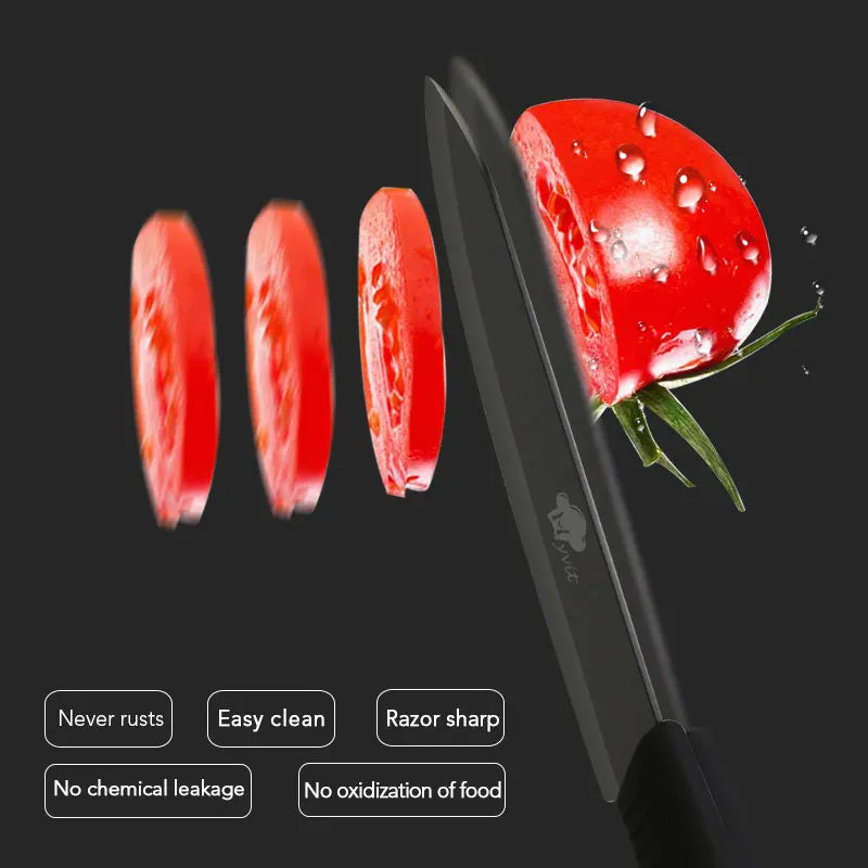 Ceramic Knife Kitchen Knives Set 3 4 5 6inch Chef Knife Utility Slicing Cutter Fruit Vegetable Baby Food Paring Anti-slip Handle