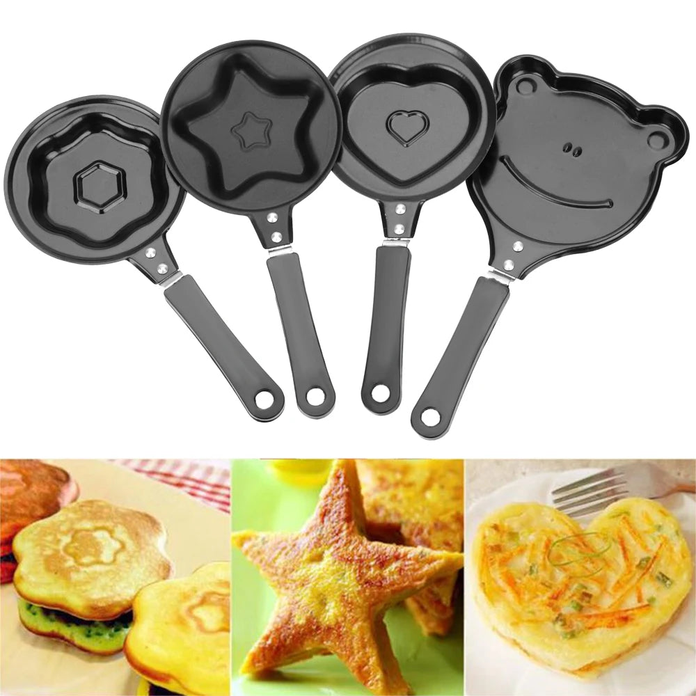 Breakfast Egg Frying Pot Egg Mold Pan Flip Omelette Mold Non-Stick Frying Pan Pancake Maker Kitchen Tools Mini