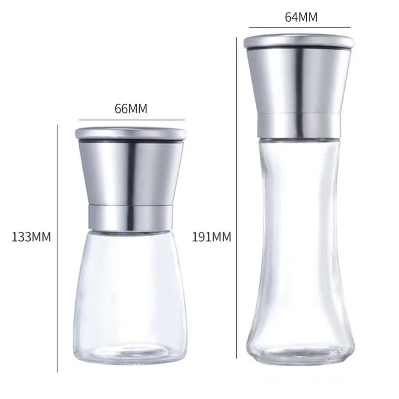 1PC Stainless Steel Spice Salt and Pepper Grinder Kitchen Portable spice jar containers manual food herb grinders gadgets bottle