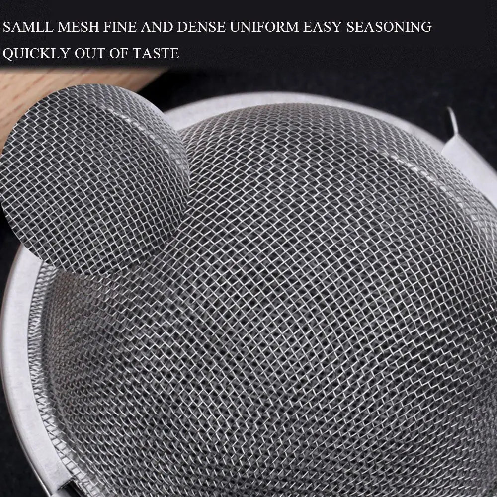 Stainless Steel Cooking Spices Infuser Fine Mesh Loose Tea Herbal Strainer Filter with Extended Chain Kitchen Seasoning Balls