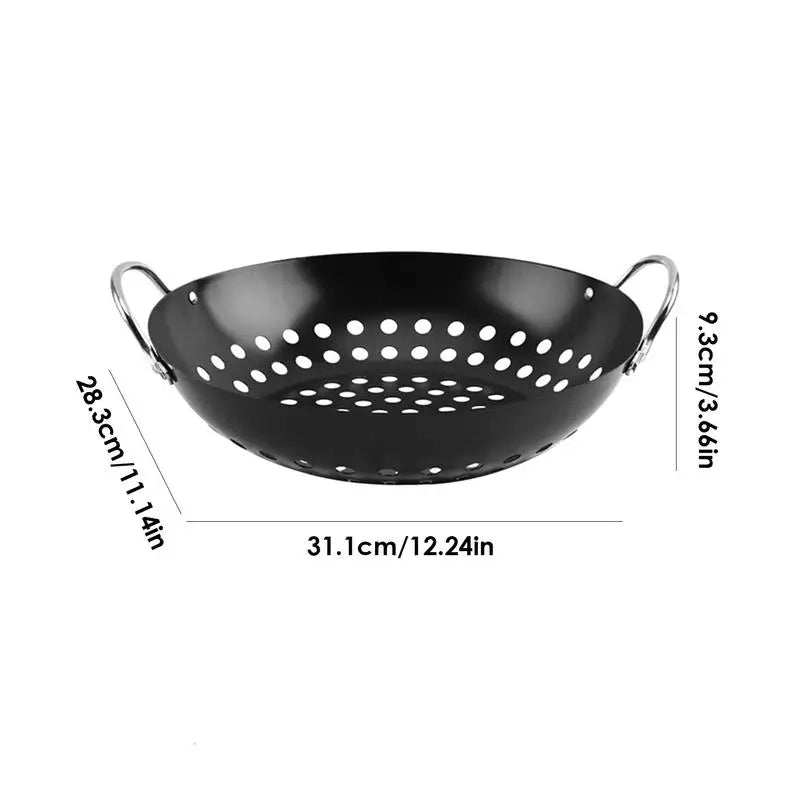 Grill Pan Pizza Pan Tray Plate With Holes Non Stick BBQ Tray Outdoor Frying Pan For Cookware Bbq supplies