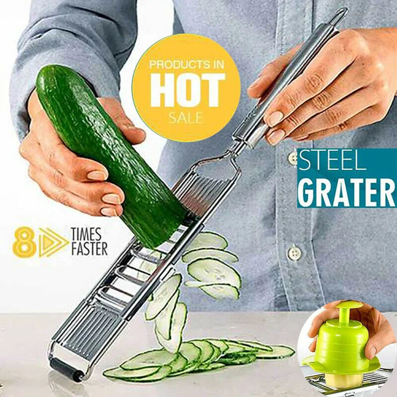 Multifunctional Grater Stainless Steel Manual Vegetable Slicer Shredder Cutter With Handle Food Processors Kitchen Gadgets