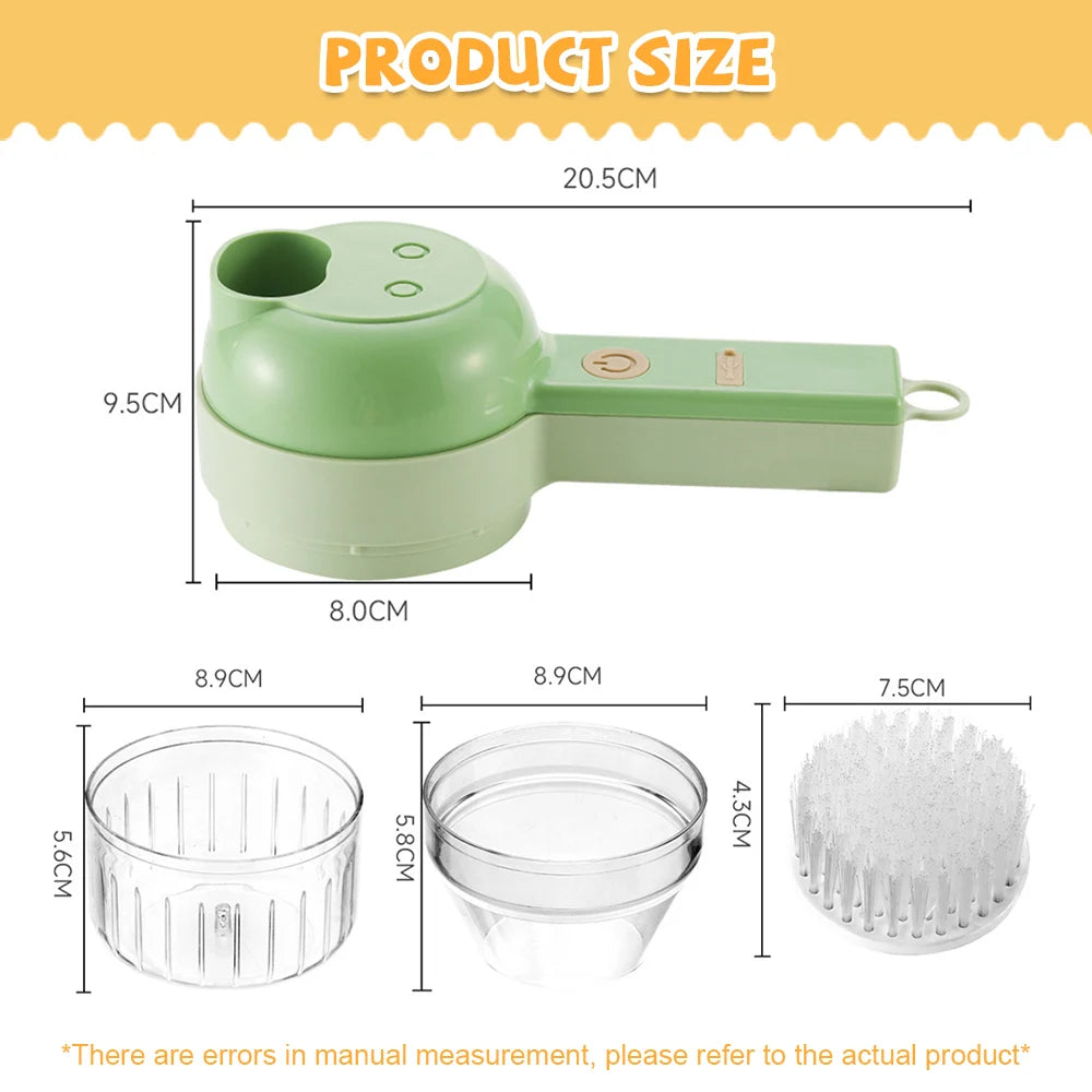 Electric 40W Vegetable Cutter Multifunction Food Chopper Slicer Masher Wireless Garlic Crusher Grinder Kitchen Gadgets