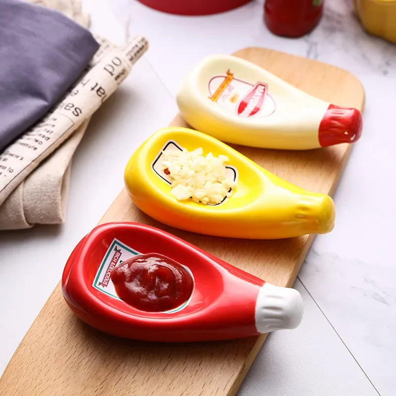 Tomato Shaped Plates Soy Sauce Dish Creative Tomato Sauce Dish Salad Dressing Seasoning Dish Table Decoration Ceramic Plate