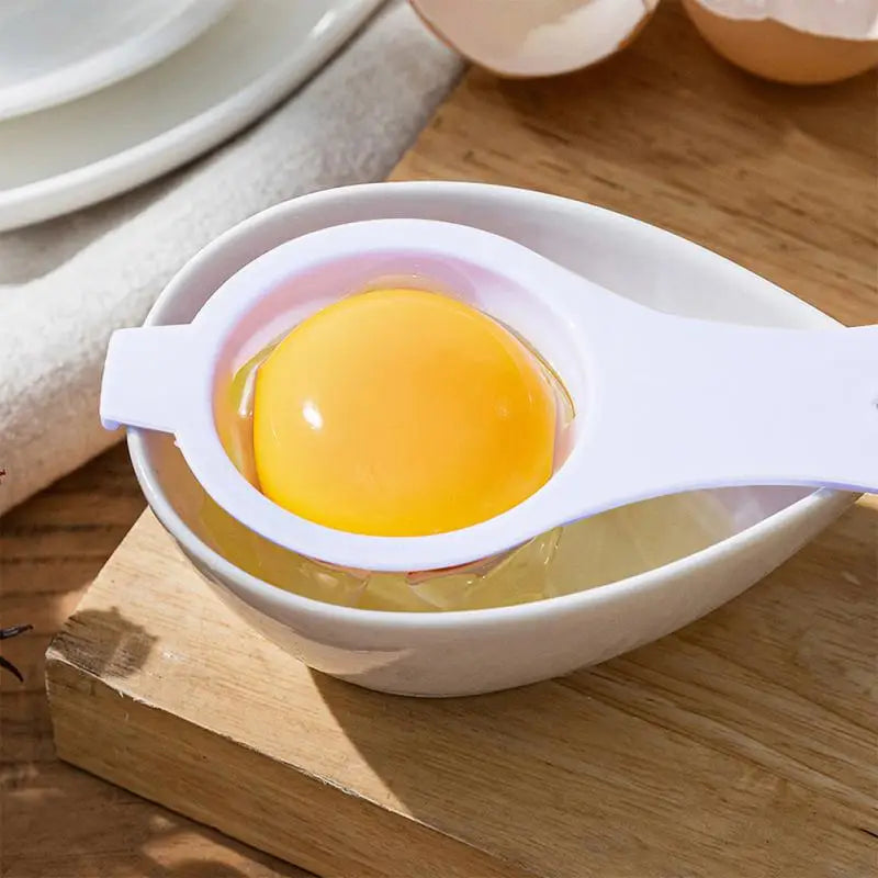 Egg Yolk Separator Egg Divider White Plastic Convenient Household Eggs Tool Egg Filter Cooking Baking Tool Kitchen Accessories