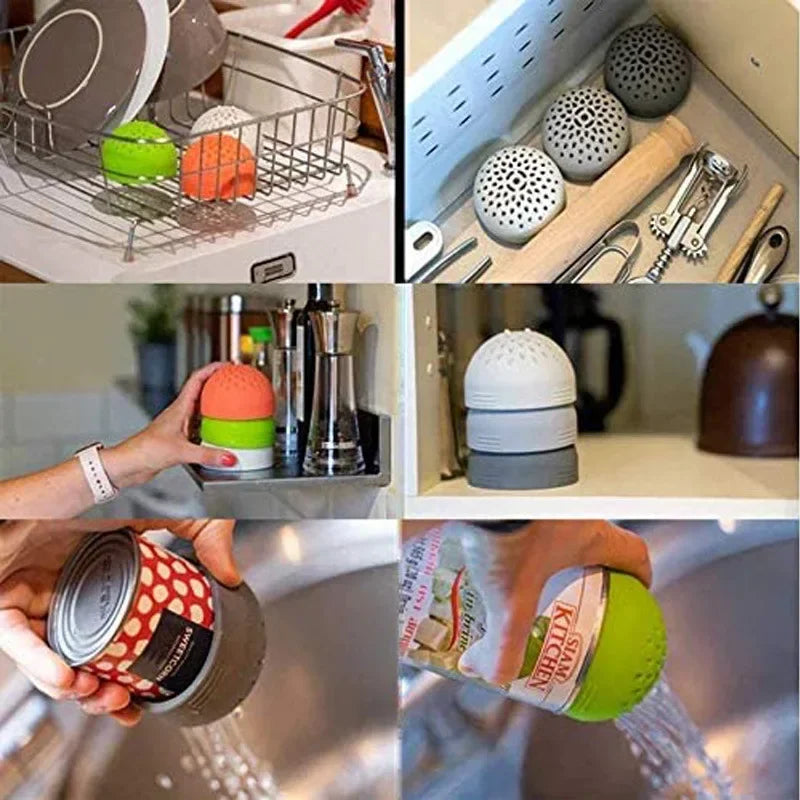 Multifunctional Micro Can Colander Silicone Portable Mini Can Filter Cover Strainer Food Draining Colander Kitchen Gadgets