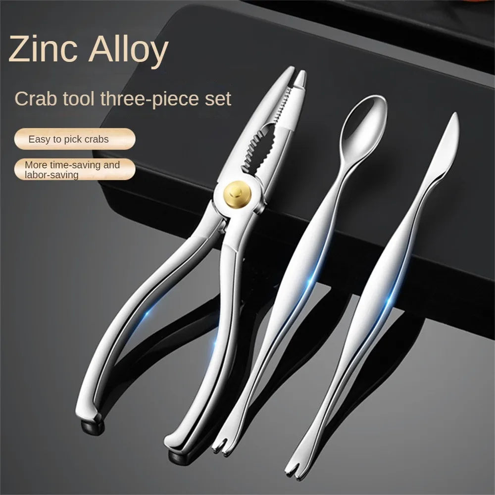 Picking Crab Meat Is Easy Seafood Tool Set Crab Crackers Picks Spoons Set Stainless Steel Pliers Lobster Clamp Pliers Clip Pick