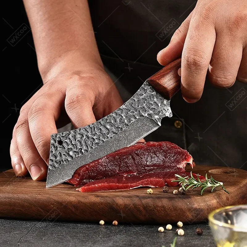 Professional Kitchen Knives Handmade Forged Stainless Steel Boning Knife Fruit Chef Knife Meat Cleaver Cutlet Butcher Knife