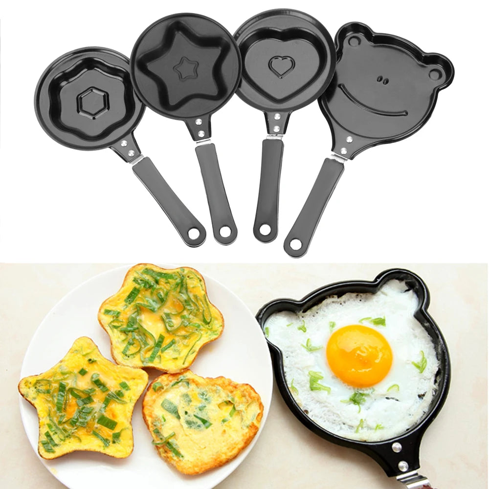 Cooking Tool Non-Stick Frying Pan Pancake Maker Egg Mold Pan Flip Omelette Mold Breakfast Egg Frying Pot Mini