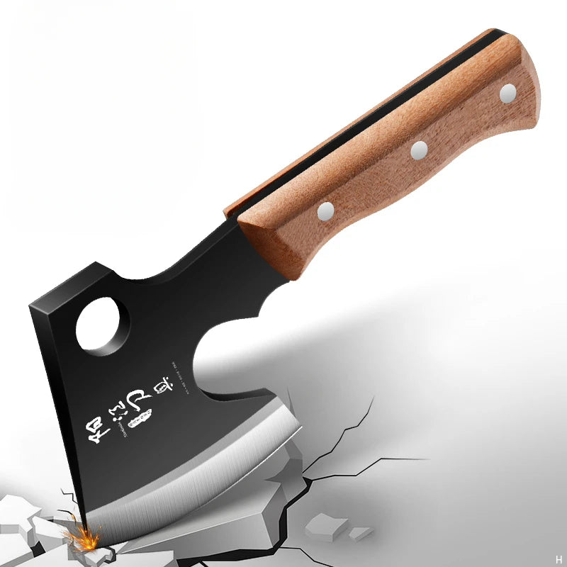 XTL High carbon steel small axe, bone chopper, large ingredient handling knives. Cattle and Sheep Splitting Knives