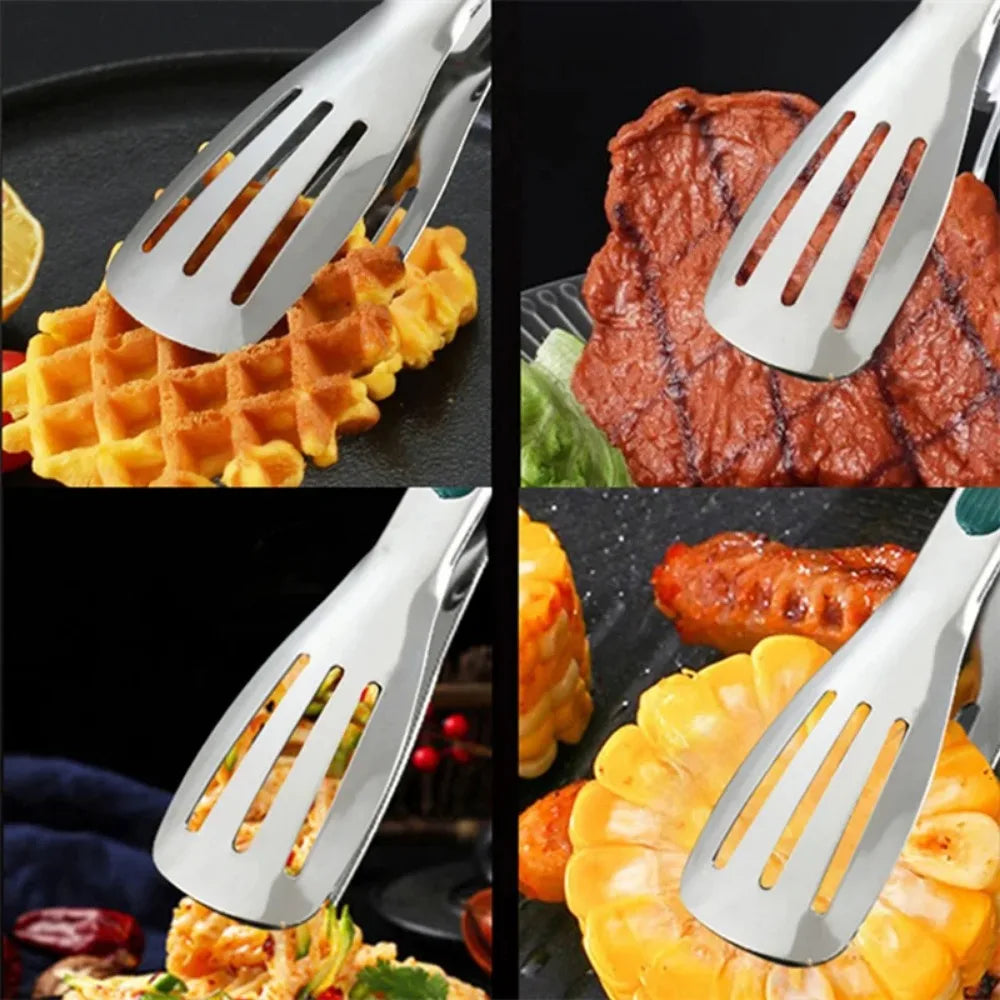 Tongs 7/9/12 Inch 304 Stainless Steel Food Tongs Steak Tongs Kitchen Supplies Cookware Bbq Accessories Barbecue Utensils Outdoor