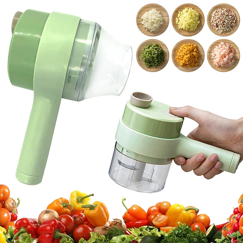 Portable Electric Vegetable Chopper Mini Food Processor Fruit Vegetable Crusher Garlic Masher Cutter Slicer Kitchen Gadgets