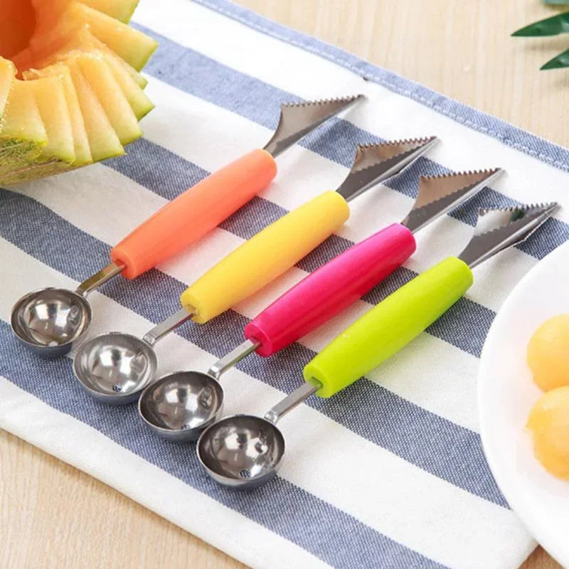 Fruit Platter Carving Knife Melon Spoon Ice Cream Dig Scoop Watermelon Kitchen DIY Cold Dishes Gadgets Slicer Tools Food Cutter