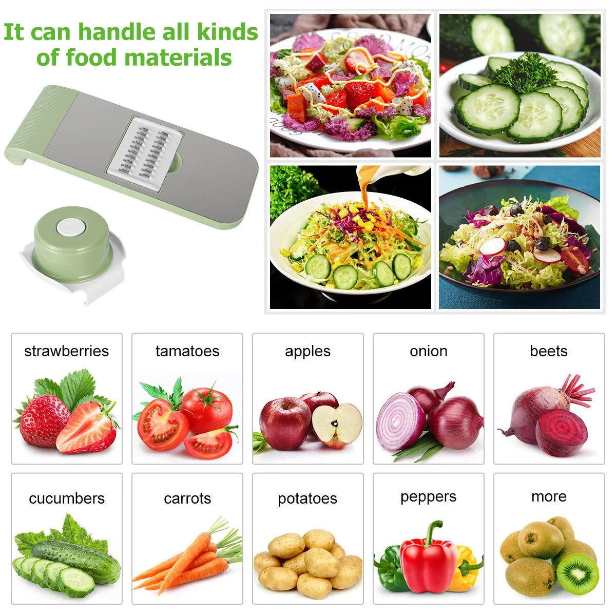 Mandoline Slicer Vegetable Chopper Multifunctional Cutter Food Choppers for Vegetables Fruits Stainless Steel Kitchen Gadgets