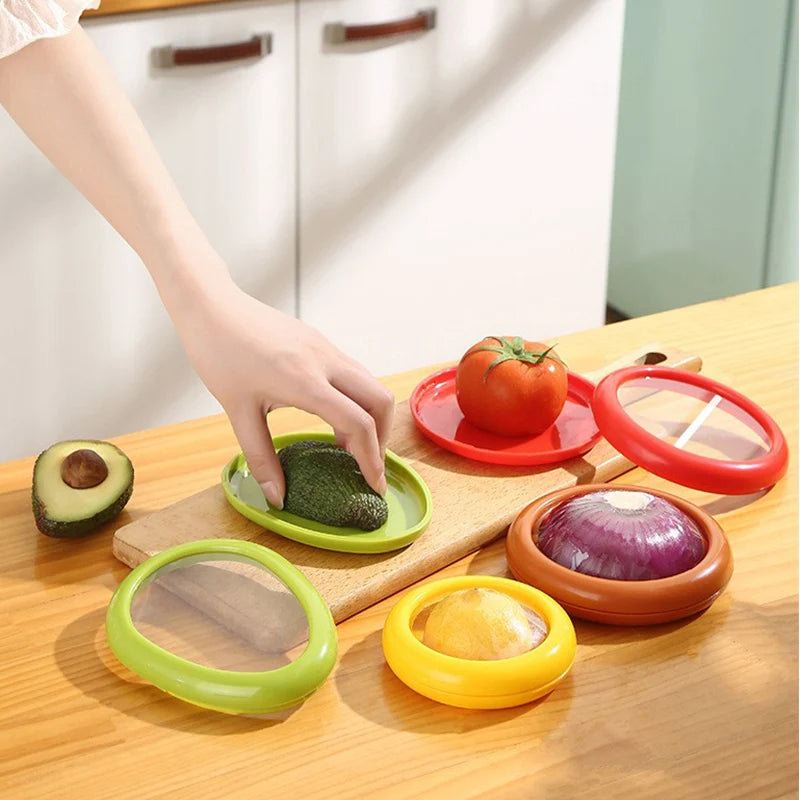 Fruit Vegetable Fresh-keeping Cover Avocado Food Storage Box Fruit Preservation Seal Cover Kitchen Gadgets Kitchen Accessories