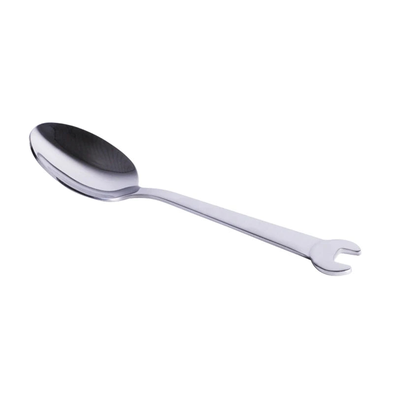 1PCS Wrench Shape Tableware Fork Spoon Gift Fruit Dessrt Salad Forks  Home Kitchen Stainless Steel Cutlery