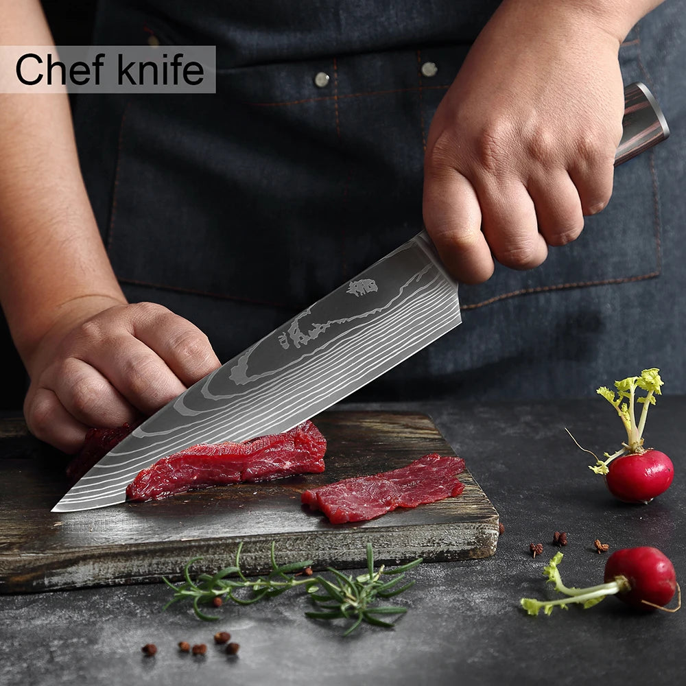 XITUO Kitchen Chef Knives Set High Carbon Stainless Steel Sharp Boning Steak Knife Slicing Santoku Chef knife Cooking Tool