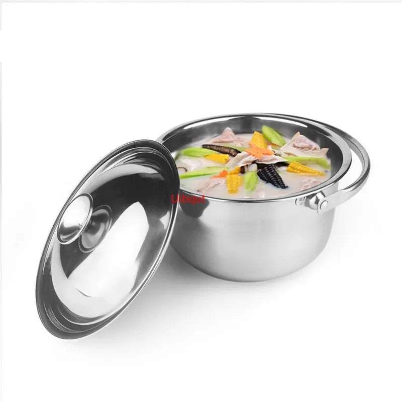 Pot Soup Cooking Steel Stainless Stew Bowl Bowls Stockpot Kitchen Cookware Pan Metal Handleramen pots and pans cookware set