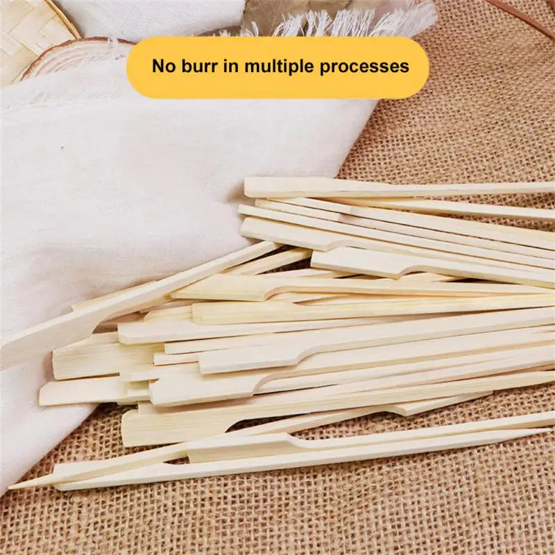 100Pcs Wooden Barbecue Skewer BBQ Skewers Kebab Kanto Cooking Bamboo Stick For Outdoor Camping Picnic Tools Cooking Tools