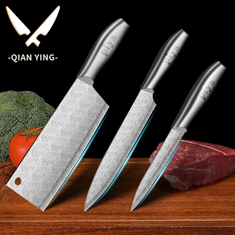 All steel Damasus pattern fruit knife kitchen Western food,stainles steel precision forged chef's knife,home sharp kitchen knife