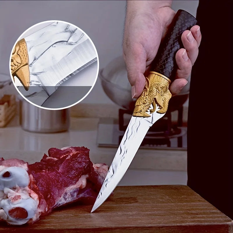 Slaughter blade sharp, bone cutting, pig killing, meat selling, and meat cutting special chef's knife, stainless, commercial