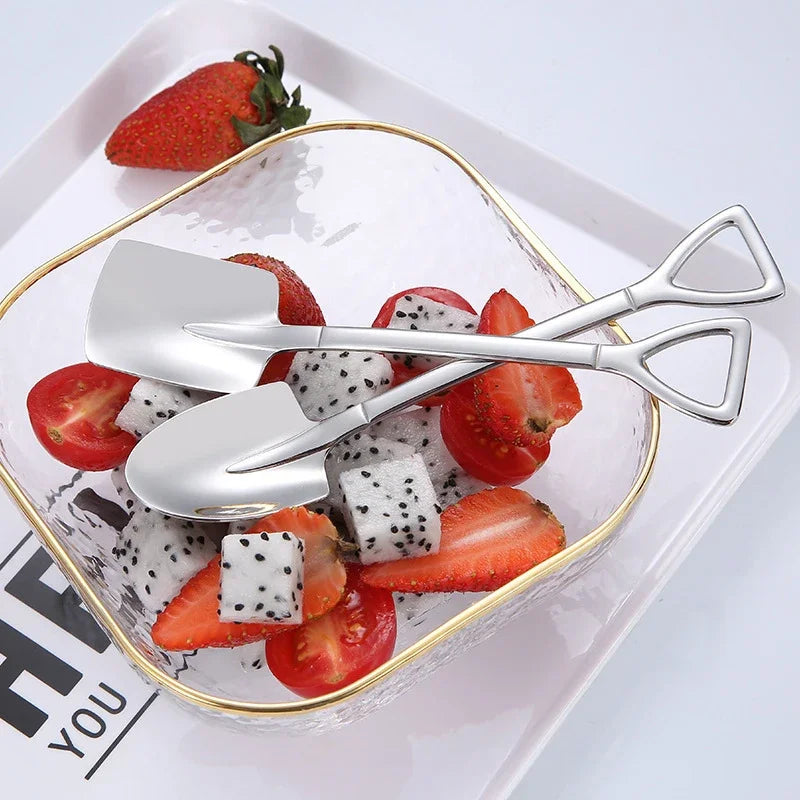 1PCS Teaspoon Coffee Spoon Tableware Cutlery Set Stainless Steel Ice Cream Desert Cake Spoon for Dinnerware Kitchen Gadgets