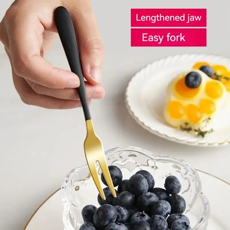 Simple 304 Stainless Steel Fruit Fork One Creative Tableware Fruit Fork Stainless Steel Home Western Food European