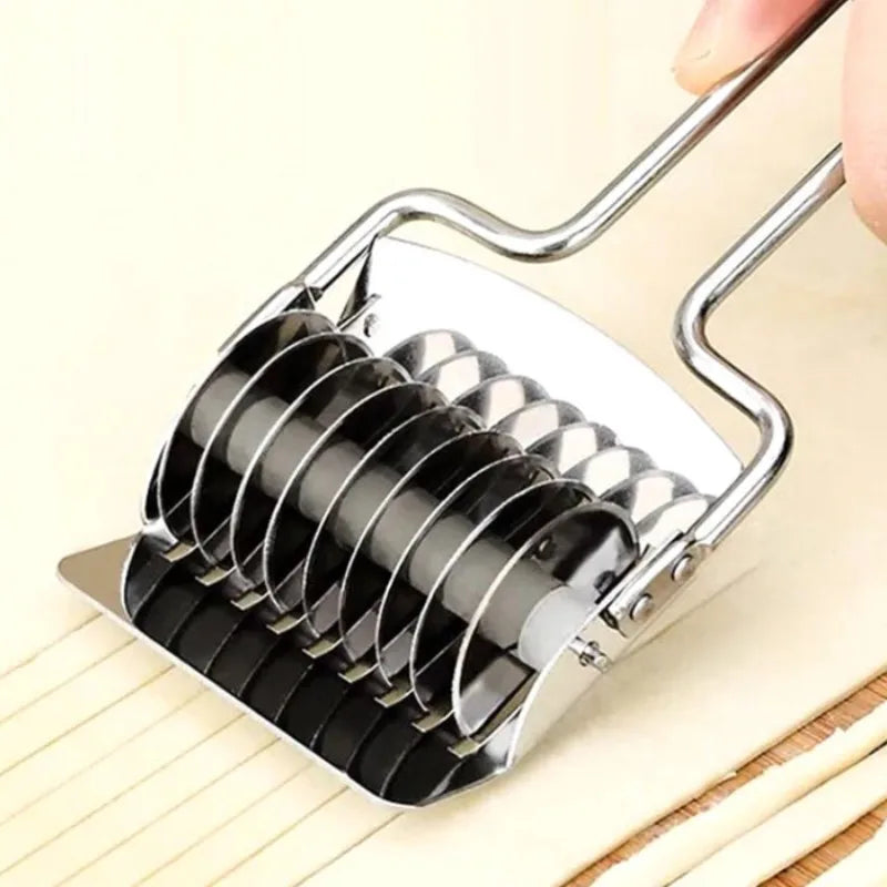 Manual Noodle Cutter Stainless Steel Roller Noodle Maker Fast Food Noodles Dough Rolling Machine Pasta Tools Gadgets for Kitchen