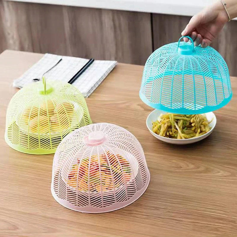 1pcs Breathable Food Mesh Cover Mosquito And Fly Resistant Bowl Cover Gadgets For Home Fruit Plastic Round Vegetable Cover