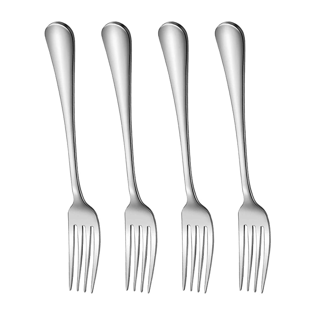 4/8/12PCS Stainless Steel Forks Flatware Dinner Salad Forks Fine Flatware Fruit Forks for Home Kitchen Restaurant Office School