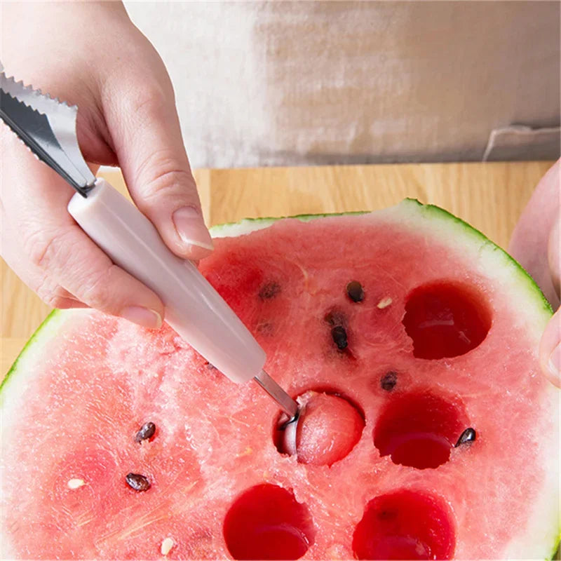 Fruit Platter Carving Knife Melon Spoon Ice Cream Dig Scoop Watermelon Kitchen DIY Cold Dishes Gadgets Slicer Tools Food Cutter