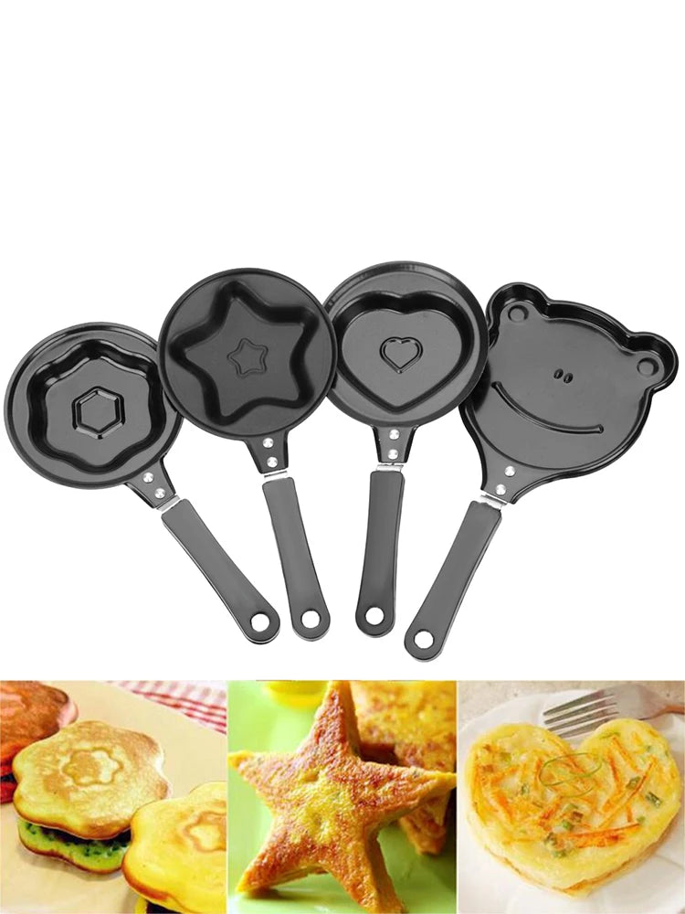 Cooking Tool Non-Stick Frying Pan Pancake Maker Egg Mold Pan Flip Omelette Mold Breakfast Egg Frying Pot Mini