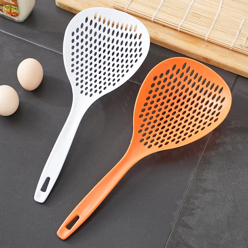 Food Strainer Spoon Nylon Spoon Drainage Gadget Creative Cooking Spatula Large Colander Soup Strainer Household Kitchen Tools