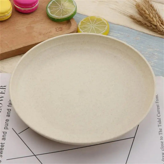 Lightweight Wheat Straw Plates Dishwasher & Microwave Safe Dessert Plate Dishes Wheat Straw Dinner Plates Pizza Plate