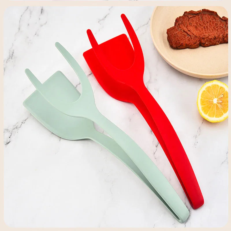 2 in 1 Food Clip Frying Spatula Bread Folder Pan Pancake Spatula Fried Egg Toast With Spatula Kitchen Gadgets And Accessories