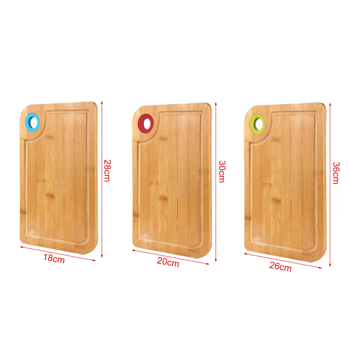 Thick and Sturdy Bamboo Cutting Board Wooden Mat Cutting Baby Food Grading Bread Vegetable Fruit Cutting Kitchen Supplies