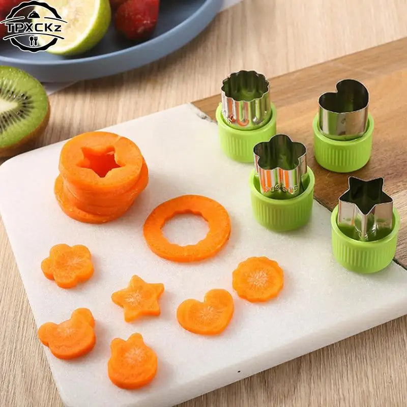 3pcs Vegetable Cutters Shapes Set DIY Cookie Cutter Flower For Kids Shaped Treats Food Fruit Cutter Mold Kitchen Gadgets