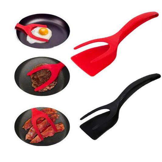 2 in 1 Food Clip Frying Spatula Bread Folder Pan Pancake Spatula Fried Egg Toast With Spatula Kitchen Gadgets And Accessories