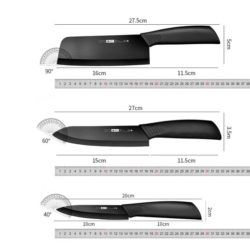 Ceramic knife cleaver household fruit knife sharp meat cleaver auxiliary food chopping board knife set kitchen TB9195