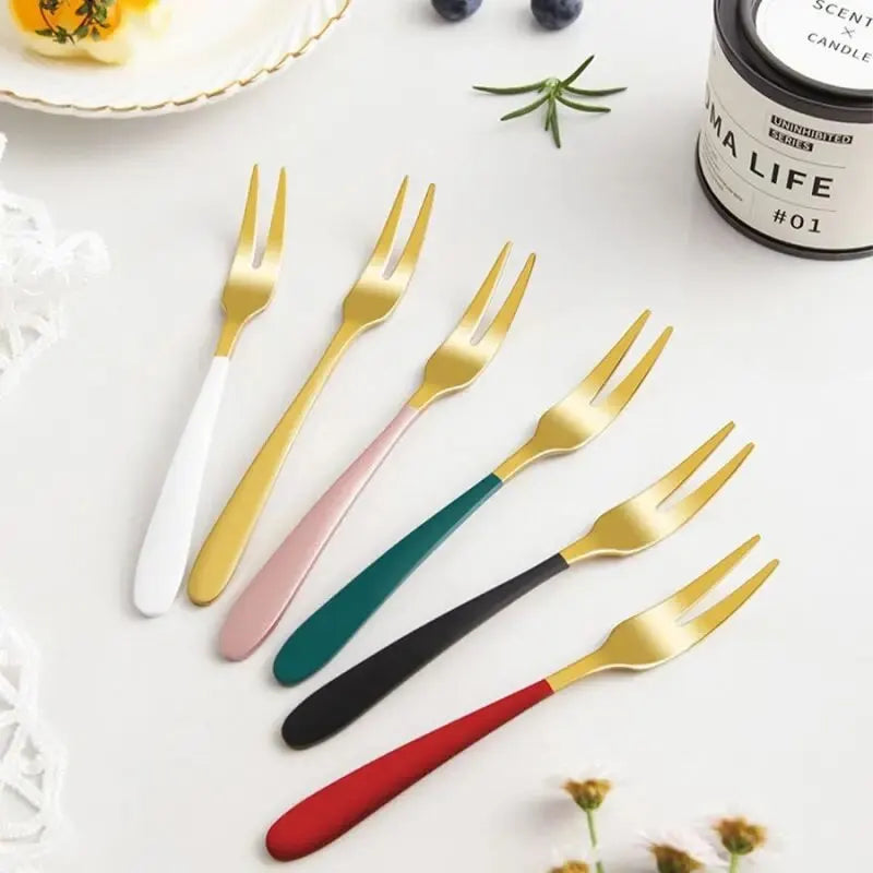 Simple 304 Stainless Steel Fruit Fork One Creative Tableware Fruit Fork Stainless Steel Home Western Food European