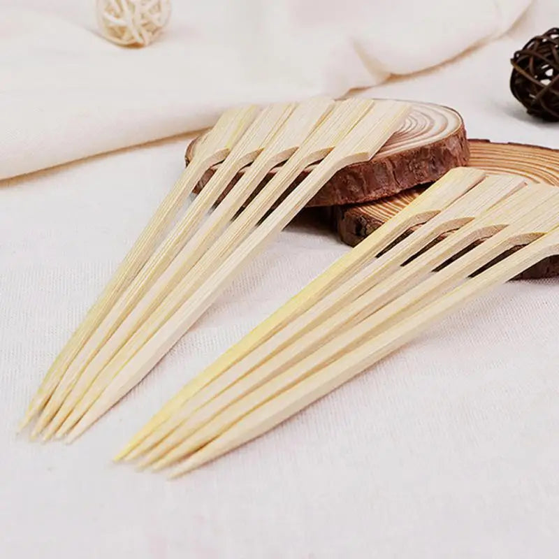 100Pcs Wooden Barbecue Skewer BBQ Skewers Kebab Kanto Cooking Bamboo Stick For Outdoor Camping Picnic Tools Cooking Tools