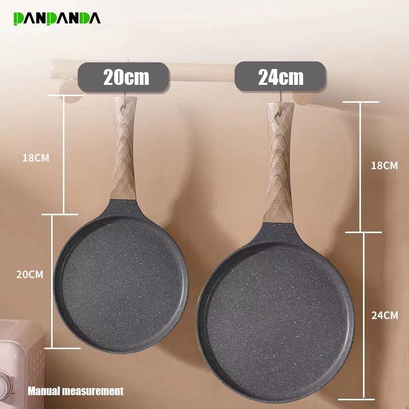 PANPANDA 6/8/10in Non-Stick Frying Pan Steak Pancake Omelette Cooking Breakfast Maker Induction Cooker Gas Maifan Stone Bakeware