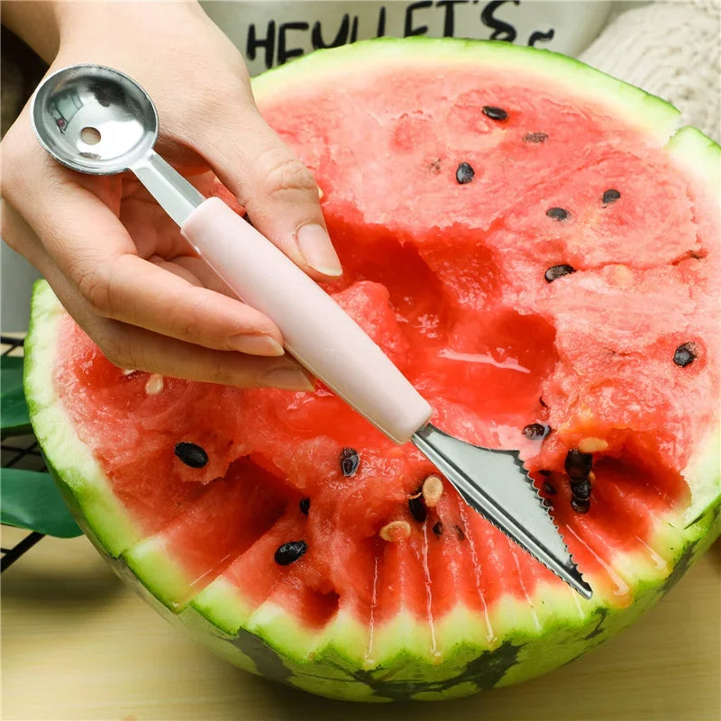 Fruit Platter Carving Knife Melon Spoon Ice Cream Dig Scoop Watermelon Kitchen DIY Cold Dishes Gadgets Slicer Tools Food Cutter