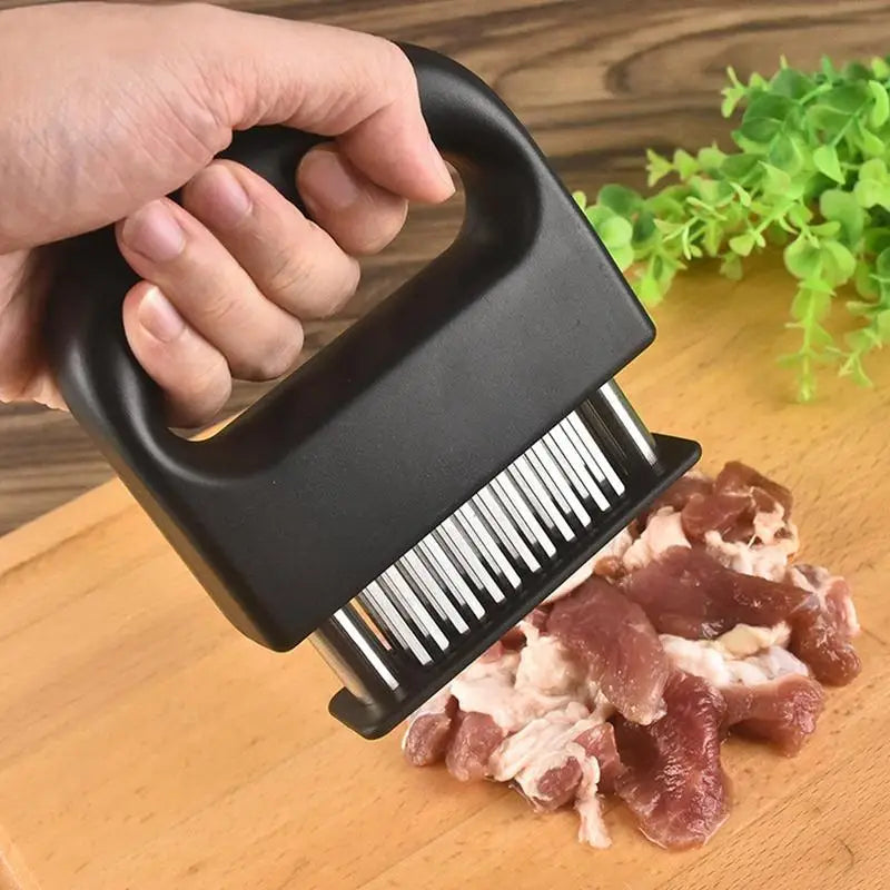 1PC Retractable Stainless Steel Meat Needle Softener Tenderizer 48 Blades Kitchen Cooking Steak Hammer Pounder Tools Meat Beater